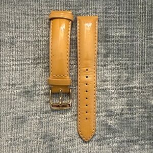 Yellow Michele Patent leather  Watch Strap